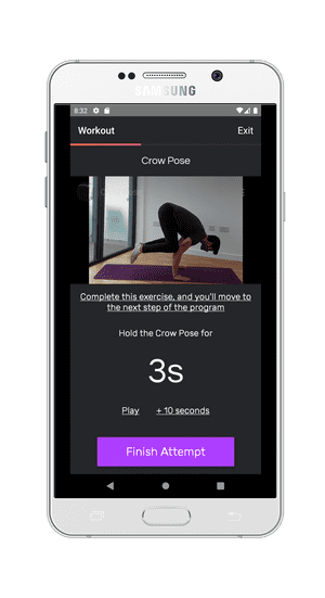 iPhone showing workout preview